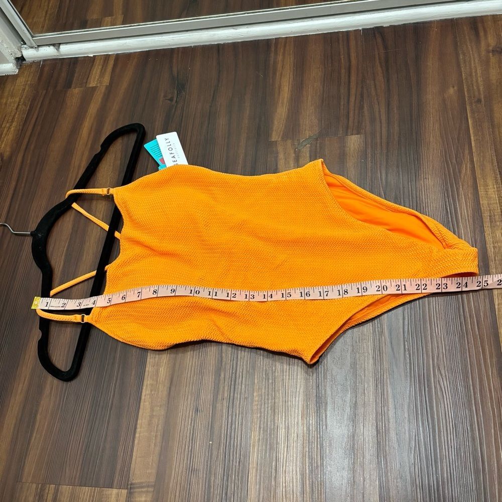 NWT Seafolly Sz 6 Orange Sea Dive Scoop Neck One Piece Swimsuit - Picture 6 of 6